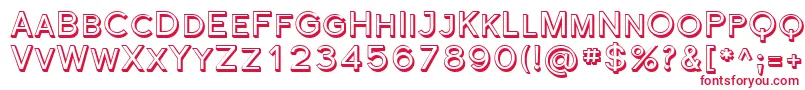 Шрифт FlorencesansScShaded – красные шрифты на белом фоне