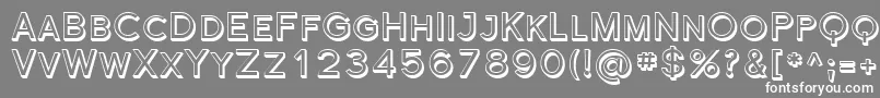 FlorencesansScShaded-fontti – valkoiset fontit harmaalla taustalla