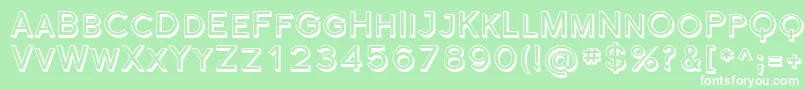 フォントFlorencesansScShaded – 緑の背景に白い文字