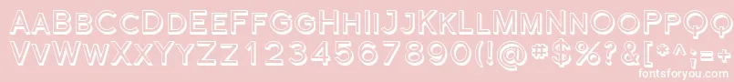 FlorencesansScShaded-fontti – valkoiset fontit vaaleanpunaisella taustalla