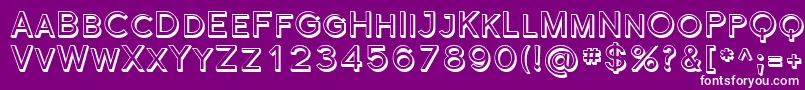FlorencesansScShaded-fontti – valkoiset fontit violetilla taustalla