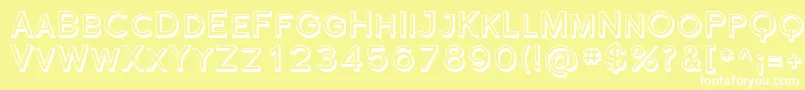 FlorencesansScShaded Font – White Fonts on Yellow Background