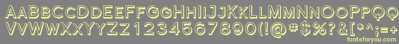 FlorencesansScShaded-fontti – keltaiset fontit harmaalla taustalla