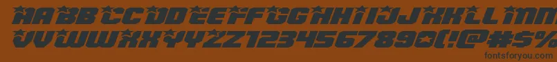 Armyrangerssuperexpandital Font – Black Fonts on Brown Background