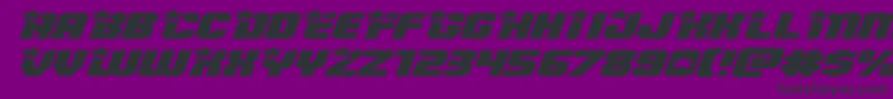 Armyrangerssuperexpandital Font – Black Fonts on Purple Background