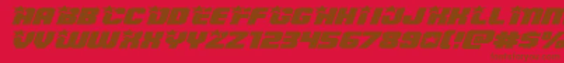 Armyrangerssuperexpandital Font – Brown Fonts on Red Background