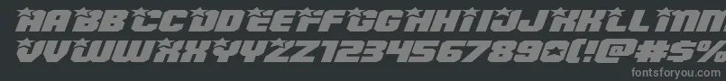 Armyrangerssuperexpandital Font – Gray Fonts on Black Background
