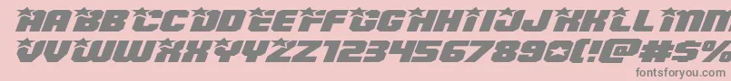 Armyrangerssuperexpandital Font – Gray Fonts on Pink Background