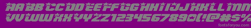 Armyrangerssuperexpandital Font – Gray Fonts on Purple Background