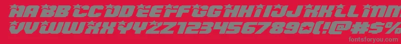 Armyrangerssuperexpandital Font – Gray Fonts on Red Background