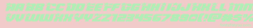 Armyrangerssuperexpandital Font – Green Fonts on Pink Background