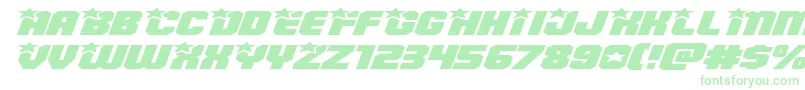 Armyrangerssuperexpandital Font – Green Fonts on White Background