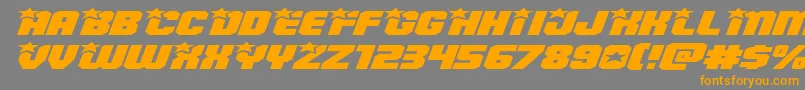 Armyrangerssuperexpandital Font – Orange Fonts on Gray Background