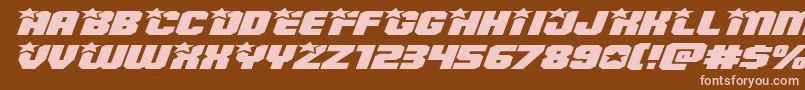 Armyrangerssuperexpandital Font – Pink Fonts on Brown Background