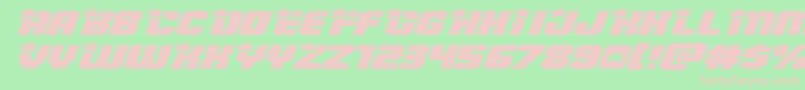 Armyrangerssuperexpandital Font – Pink Fonts on Green Background