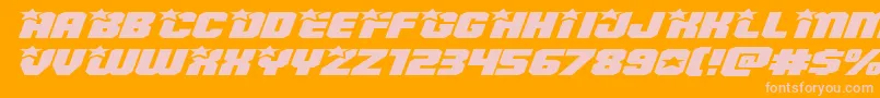 Armyrangerssuperexpandital Font – Pink Fonts on Orange Background