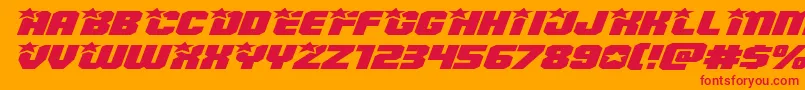 Armyrangerssuperexpandital Font – Red Fonts on Orange Background