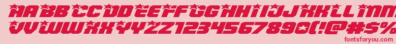 Armyrangerssuperexpandital Font – Red Fonts on Pink Background