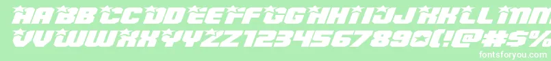 Armyrangerssuperexpandital Font – White Fonts on Green Background