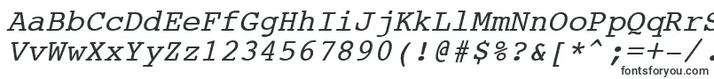 CourierNewItalic-fontti – Alkavat C:lla olevat fontit