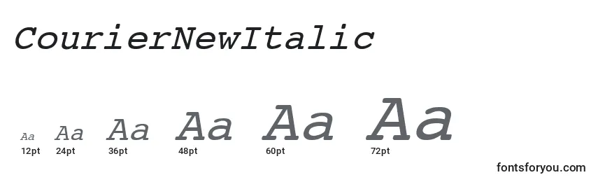 CourierNewItalic Font Sizes