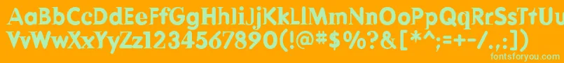 Police DeadhistorycBold – polices vertes sur fond orange