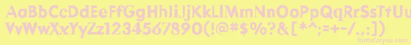 DeadhistorycBold Font – Pink Fonts on Yellow Background