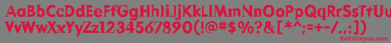 DeadhistorycBold Font – Red Fonts on Gray Background