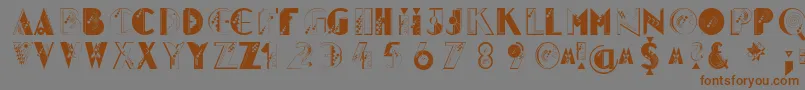 Glitter ffy Font – Brown Fonts on Gray Background