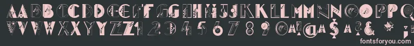 Glitter ffy Font – Pink Fonts on Black Background