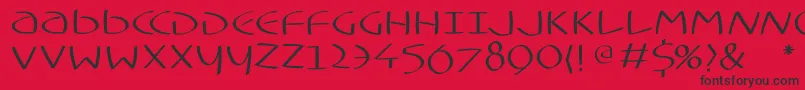 Typoasisuncialfs Font – Black Fonts on Red Background