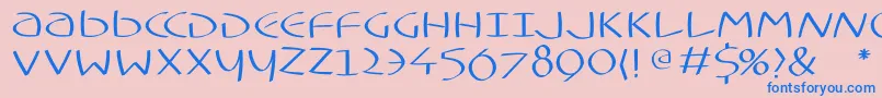 Шрифт Typoasisuncialfs – синие шрифты на розовом фоне