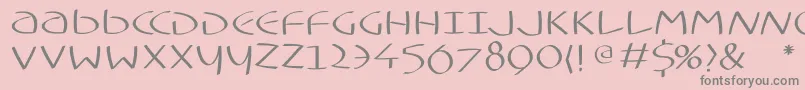 Typoasisuncialfs Font – Gray Fonts on Pink Background