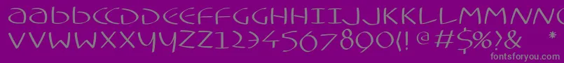 Typoasisuncialfs-Schriftart – Graue Schriften auf violettem Hintergrund