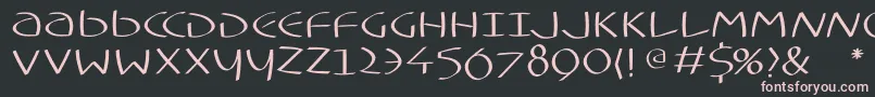 Typoasisuncialfs Font – Pink Fonts on Black Background