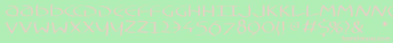 Typoasisuncialfs Font – Pink Fonts on Green Background