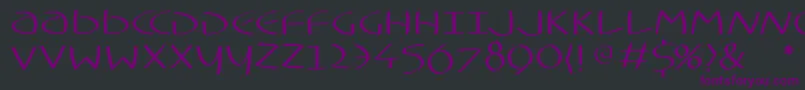 Typoasisuncialfs Font – Purple Fonts on Black Background