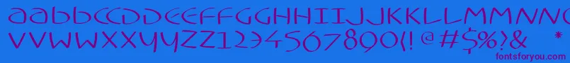 Шрифт Typoasisuncialfs – фиолетовые шрифты на синем фоне