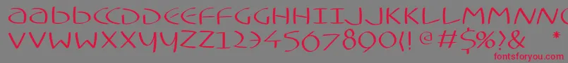 Typoasisuncialfs-Schriftart – Rote Schriften auf grauem Hintergrund