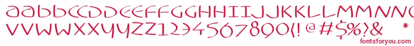 Typoasisuncialfs-fontti – punaiset fontit valkoisella taustalla
