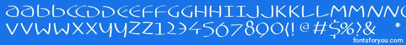 Typoasisuncialfs Font – White Fonts on Blue Background