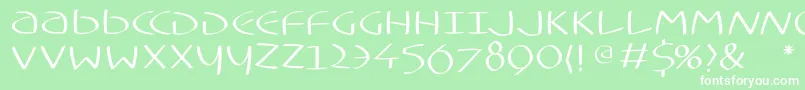 Typoasisuncialfs Font – White Fonts on Green Background