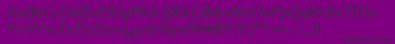 IrianisadfstdItalic Font – Black Fonts on Purple Background