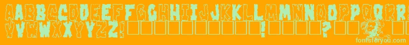 Crakoom Font – Green Fonts on Orange Background