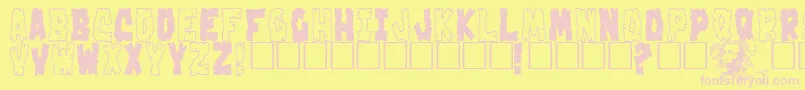 Crakoom Font – Pink Fonts on Yellow Background