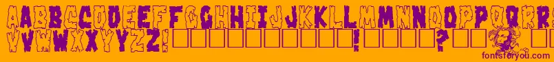 Crakoom Font – Purple Fonts on Orange Background