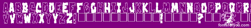 Crakoom Font – White Fonts on Purple Background