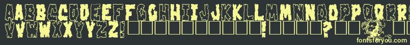 Crakoom Font – Yellow Fonts on Black Background