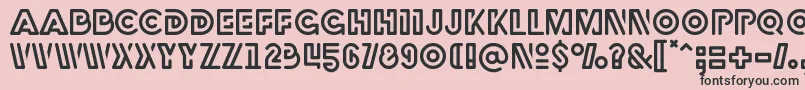 Rubber Font – Black Fonts on Pink Background