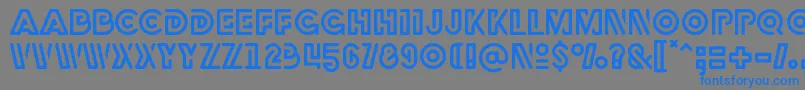 フォントRubber – 灰色の背景に青い文字